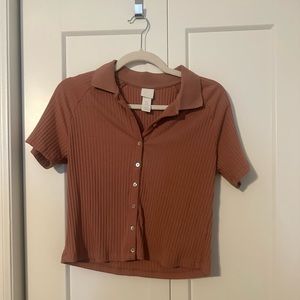 H&M Button Down Collared Blouse Size L Women’s